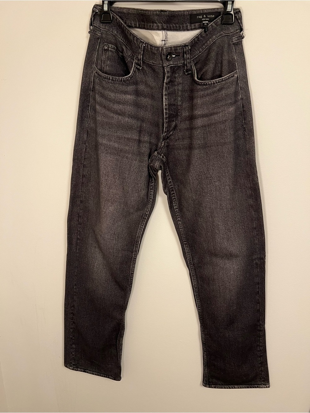 rag & bone Men's Washed Black Straight Miramar Jeans